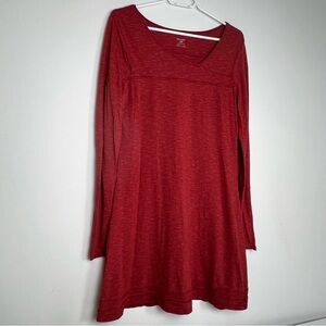 Horny Toad Oolong Organic Cotton Tencel Long Sleeve Tunic Dress Large